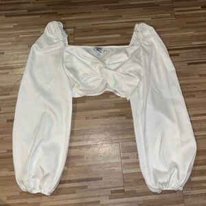 princess polly white long sleeve top. size 2 (like xs or small)